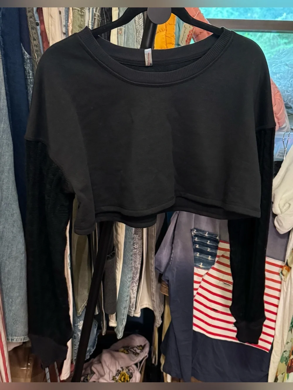 NWOT Free People FP Movement Snow Worries Layer - black - small